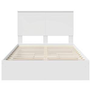 Postel s úložným prostorem Bílá 120 x 200 cm kompozitní dřevo - obrázek 8