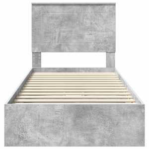 Postel s úložným prostorem s čelo Betonově šedá 100 x 200 cm - obrázek 8