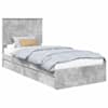 vidaXL Laos voodi Betoonhall 90 x 190 cm Tehispuit