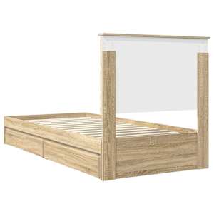 Postel s úložným prostorem s čelo Sonoma dub 90 x 200 cm - obrázek 10