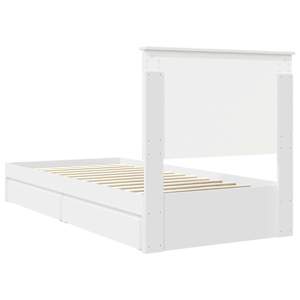 Postel s úložným prostorem Bílá 75 x 190 cm kompozitní dřevo - obrázek 10