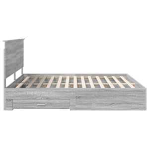 Rám postele s čelo Šedá Sonoma 200 x 200 cm kompozitní dřevo - obrázek 9