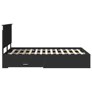 Rám postele Černá a stříbrná 150 x 200 cm kompozitní dřevo - obrázek 9
