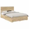 vidaXL Voodi raam sahtliga peaga Sonoma tamm 150 x 200 cm Tehispuit