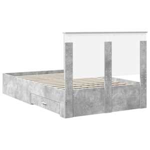 Rám postele s čelo Betonově šedá 135 x 190 cm kompozitní dřevo - obrázek 10