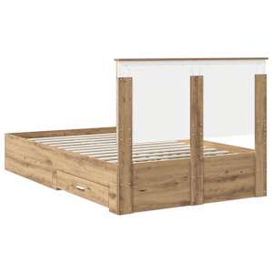 Rám postele s čelo Artisanový dub 135 x 190 cm kompozitní dřevo - obrázek 10