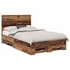 vidaXL Voodi raam sahtliga peaga Vana puit 120 x 190 cm Tehispuit