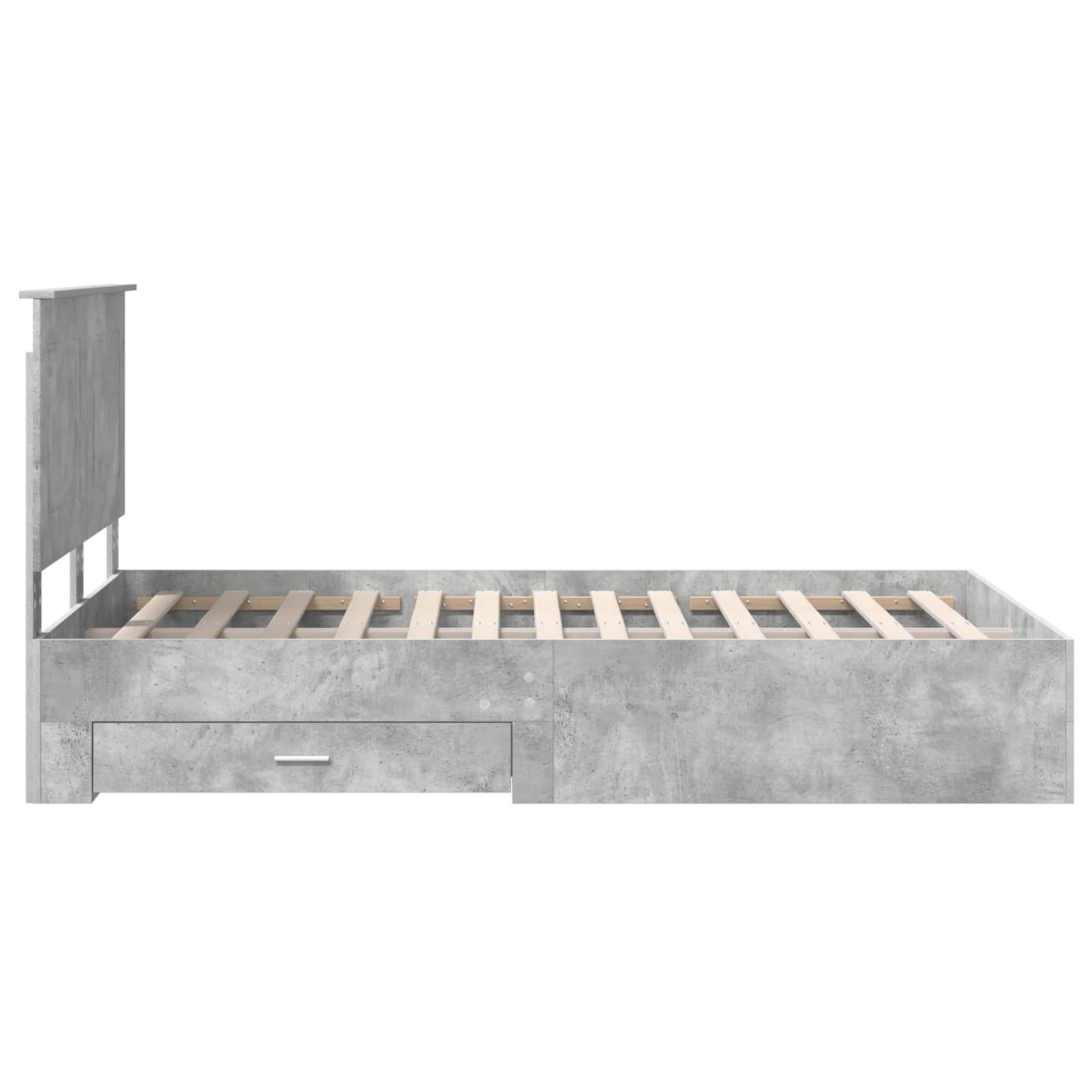 Voodi raam peaga sahtliga Betoonhall 120 x 200 cm Tehispuit 145 Kõik vajalik sinu aeda ja koju! Voodi raam peaga sahtliga Betoonhall 120 x 200 cm Tehispuit - Image 9