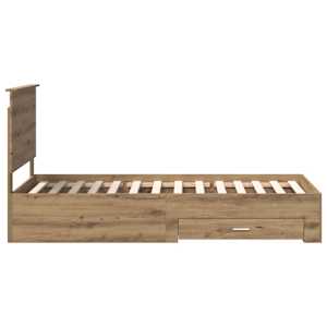 Rám postele s čelo Artisanový dub 90 x 190 cm kompozitní dřevo - obrázek 8