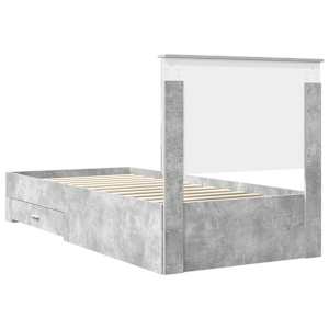 Rám postele s čelo Betonově šedá 90 x 200 cm kompozitní dřevo - obrázek 9