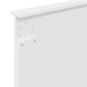 Rám postele s čelo Bílá a stříbrná 75 x 190 cm kompozitní dřevo - obrázek 11