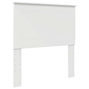Rám postele s čelo Bílá a stříbrná 75 x 190 cm kompozitní dřevo - obrázek 6
