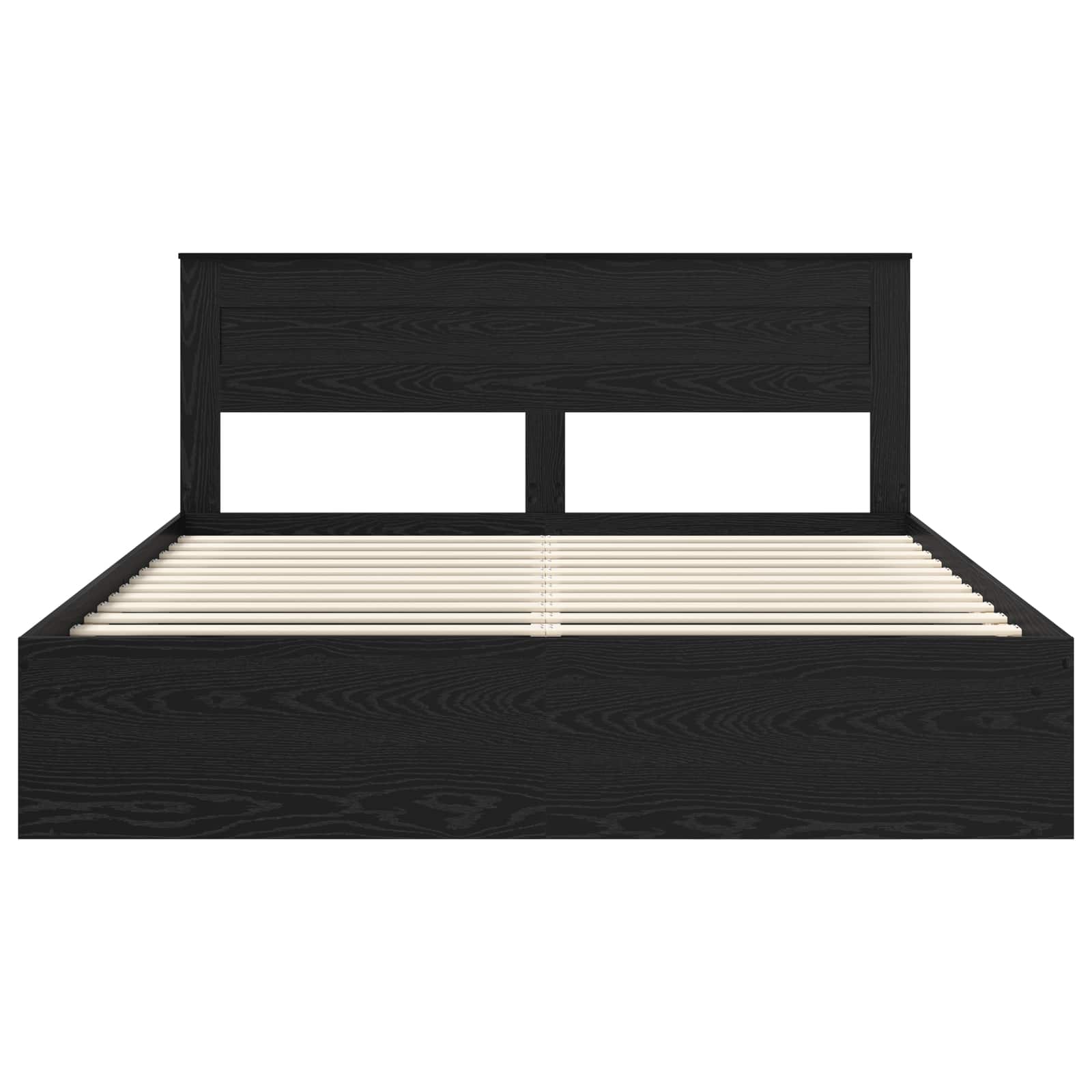 Bedframe met matras Zwart 200 x 200 cm Massief grenenhout image 7