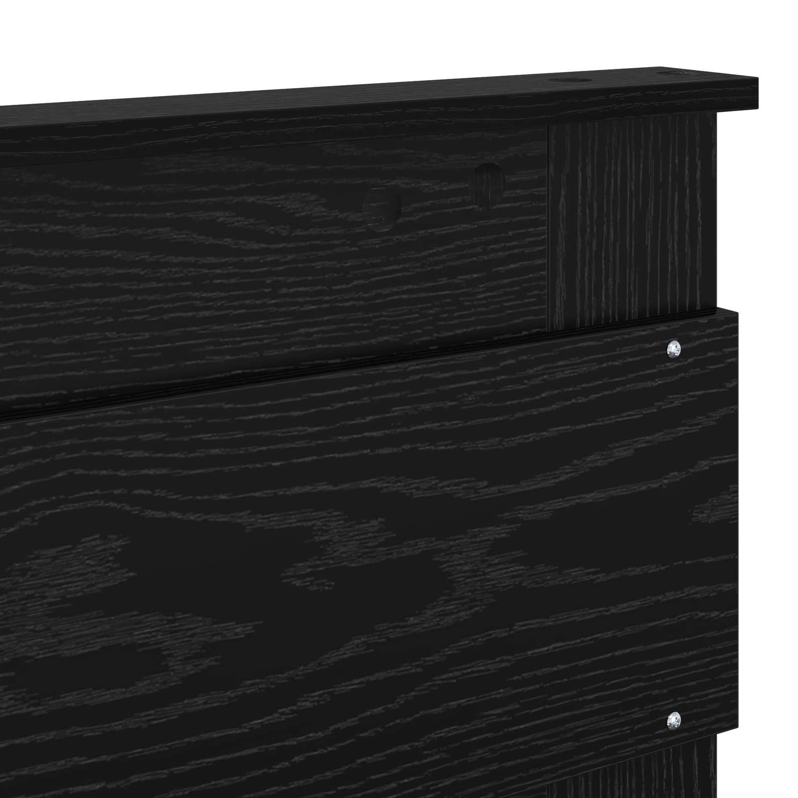 Sengestamme med madrass Svart 160 x 200 cm Massiv furu - Bilde 11