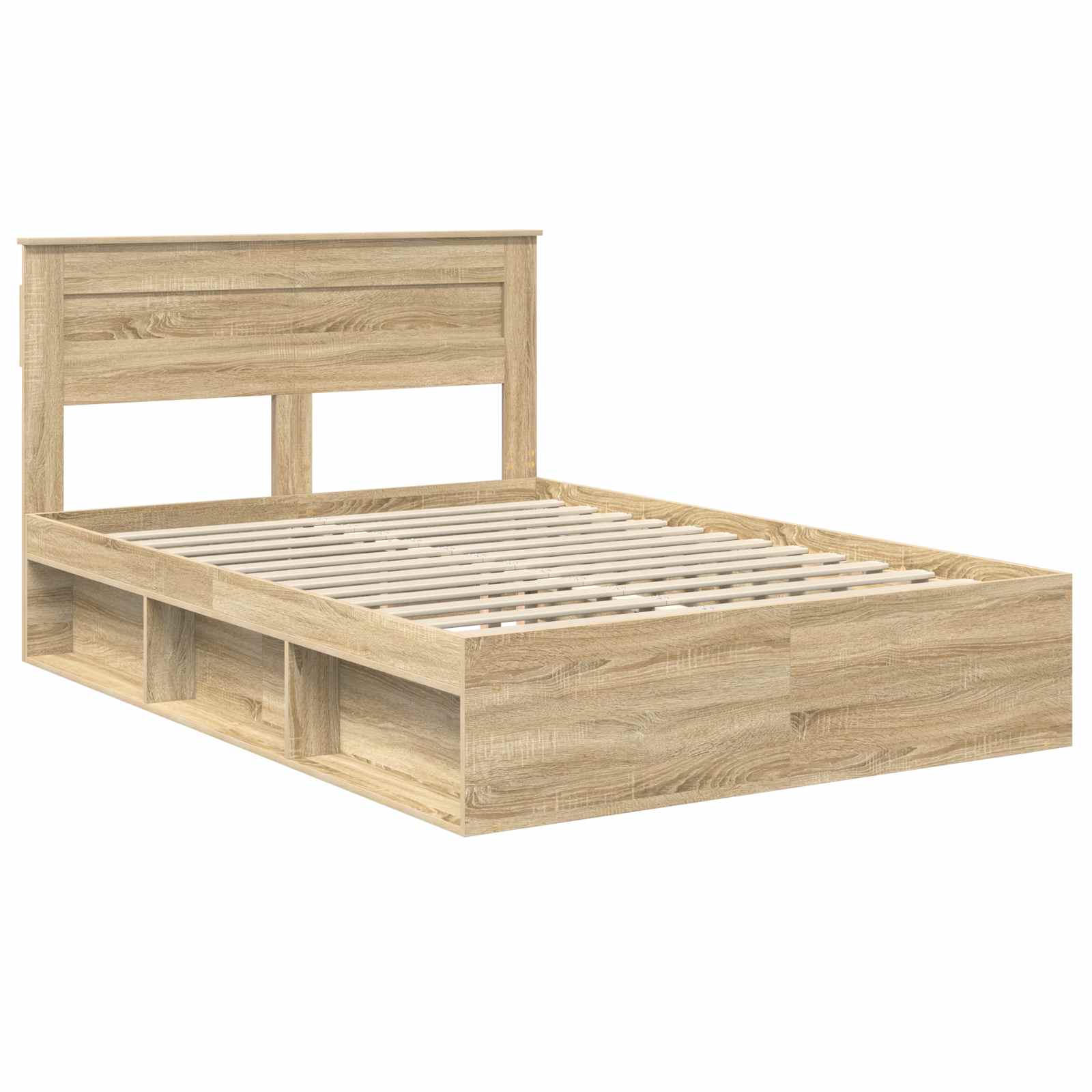 Bedframe met lade Sonoma Eiken 150 x 200 cm Massief grenenhout image 4