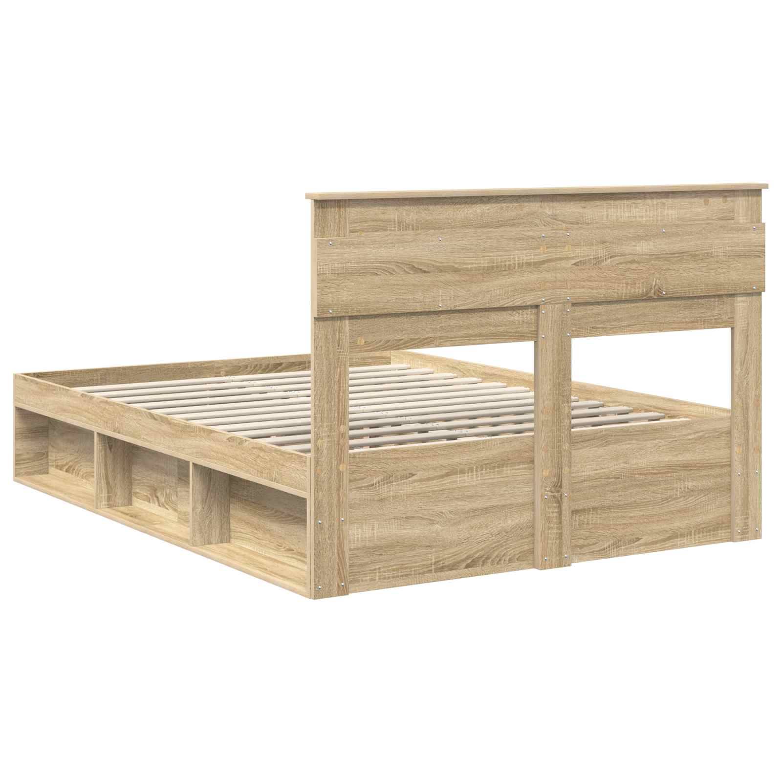 Bedframe met lade Sonoma Eiken 150 x 200 cm Massief grenenhout image 9
