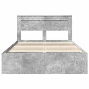 Rám postele s čelo Beton 140 x 200 cm Masivní borové dřevo - obrázek 7