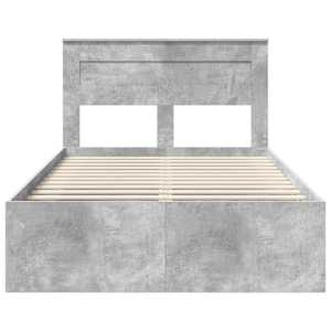 Rám postele s čelo Beton 120 x 200 cm Masivní borové dřevo - obrázek 7