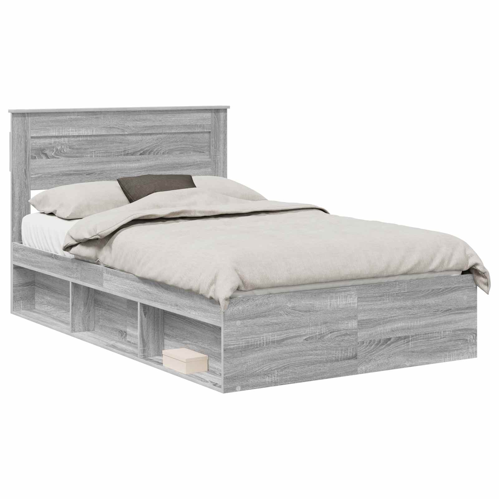 Bedframe Grijs Sonoma 120 x 200 cm Massief grenenhout image 2