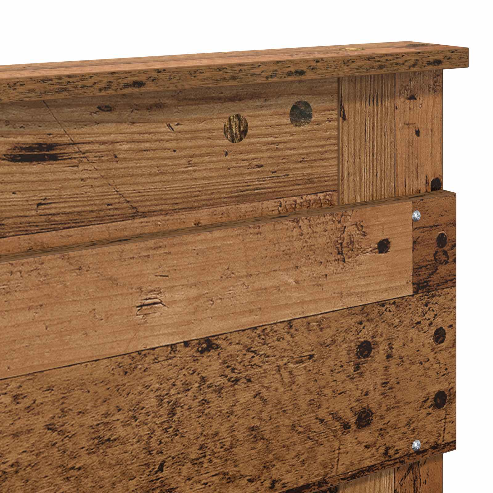 Bedframe met hoofdeinde Oudhout 120 x 200 cm Massief grenenhout image 11