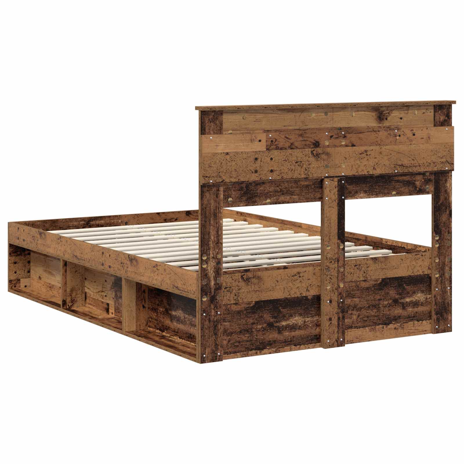 Bedframe met hoofdeinde Oudhout 120 x 200 cm Massief grenenhout image 9