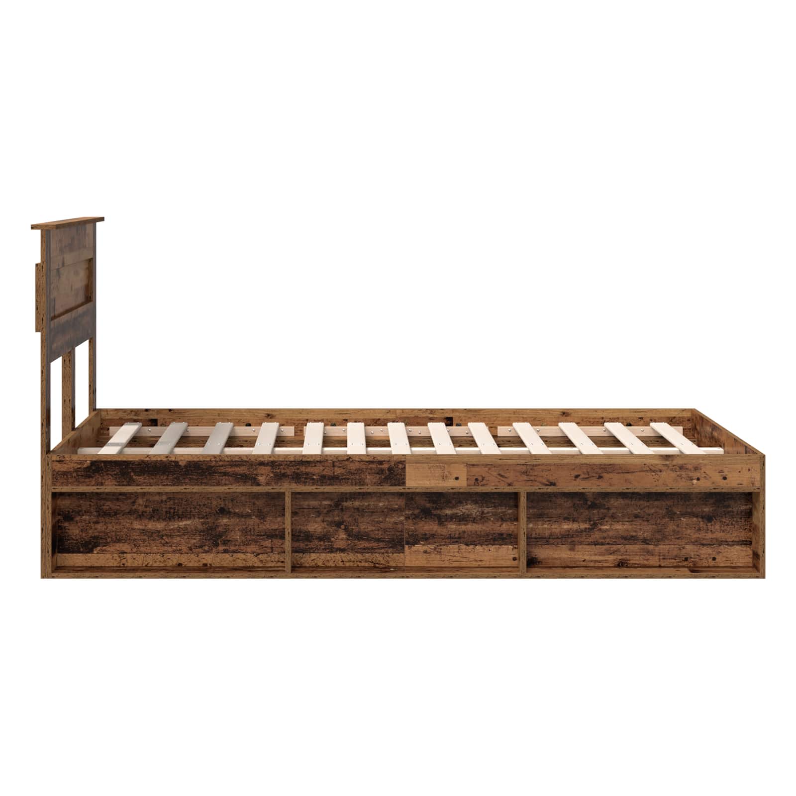 Bedframe met hoofdeinde Oudhout 120 x 200 cm Massief grenenhout image 8