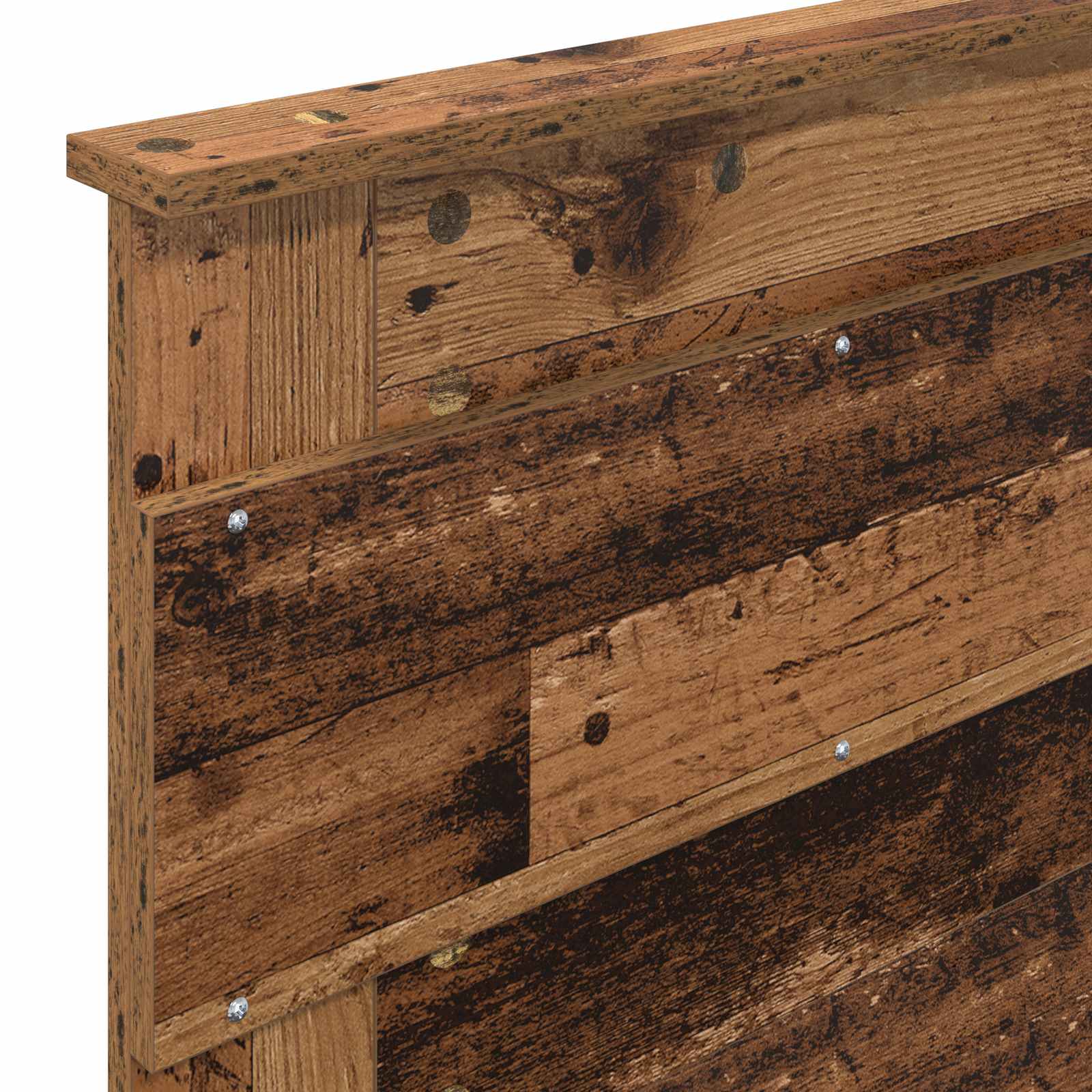 Bedframe met hoofdeinde Oudhout 100 x 200 cm Massief grenenhout image 11