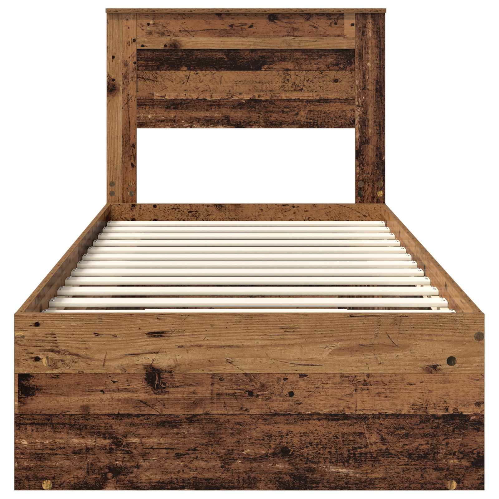 Bedframe met hoofdeinde Oudhout 100 x 200 cm Massief grenenhout image 7