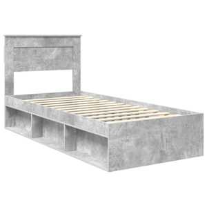 Rám postele Betonově šedá 90 x 190 cm Masivní borové dřevo - obrázek 4