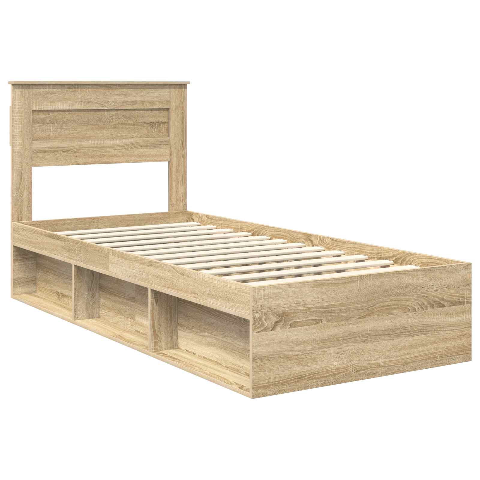 Bedframe met matras Sonoma Eiken 75 x 190 cm Massief grenenhout image 4