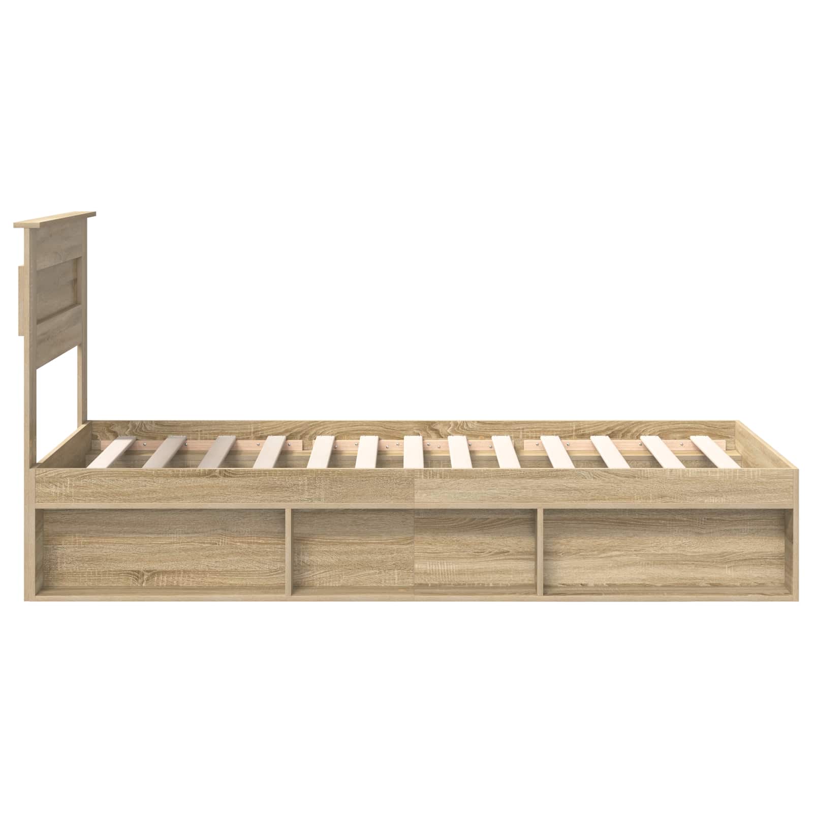 Bedframe met matras Sonoma Eiken 75 x 190 cm Massief grenenhout image 8