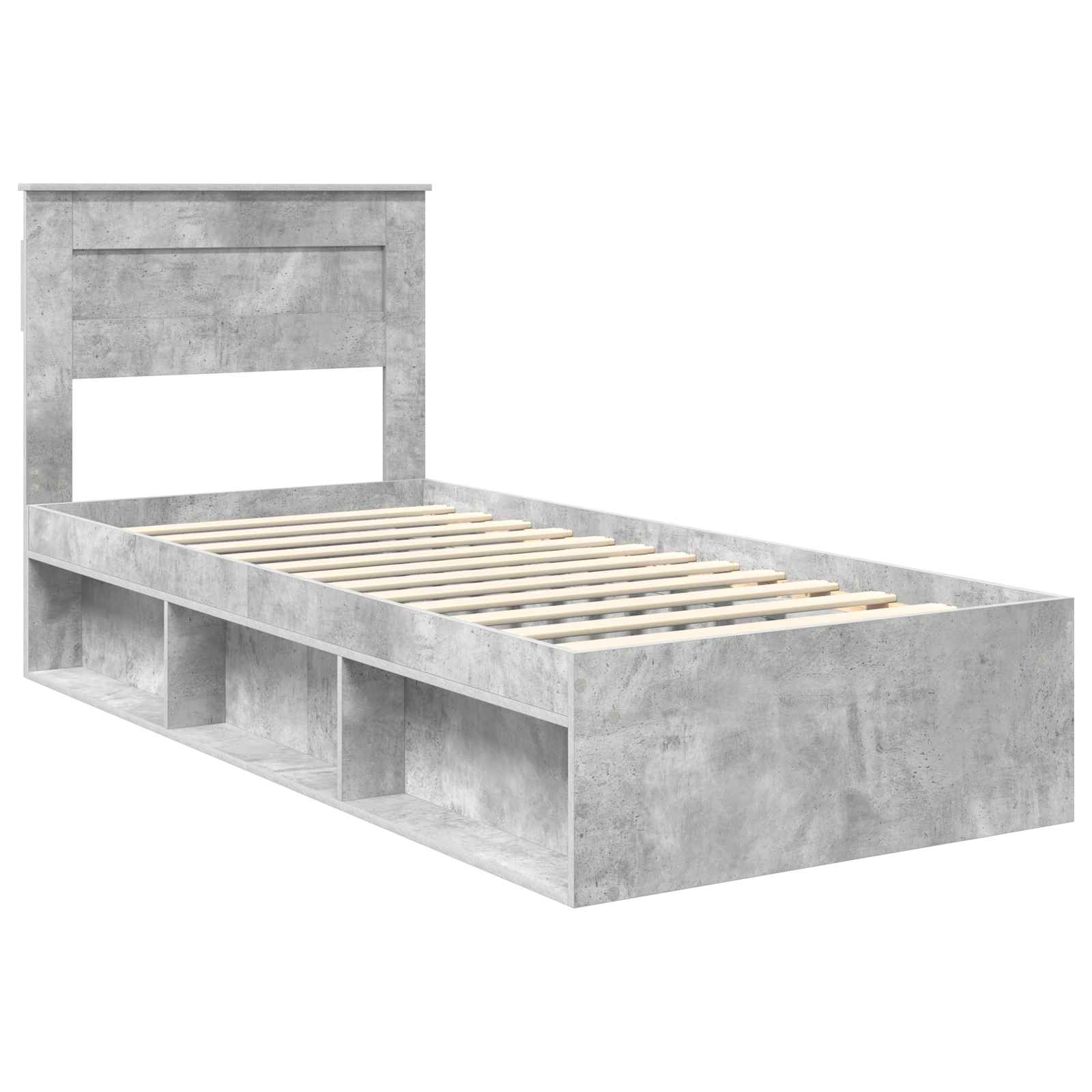 Bedframe met lade Concerte Grijs 75 x 190 cm Massief grenenhout image 4