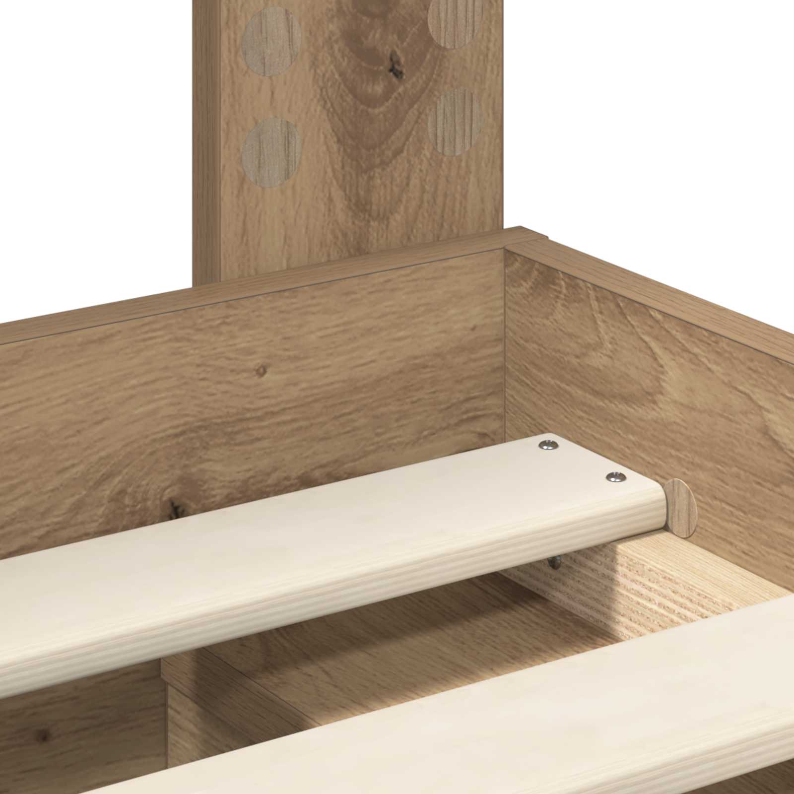 Bedframe Ambachtelijk eiken 75 x 190 cm Massief grenenhout image 10