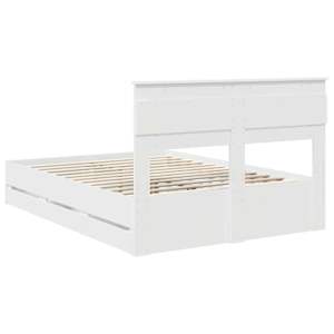 Rám postele se zásuvkou Bílá 160 x 200 cm Inženýrské dřevo - obrázek 10
