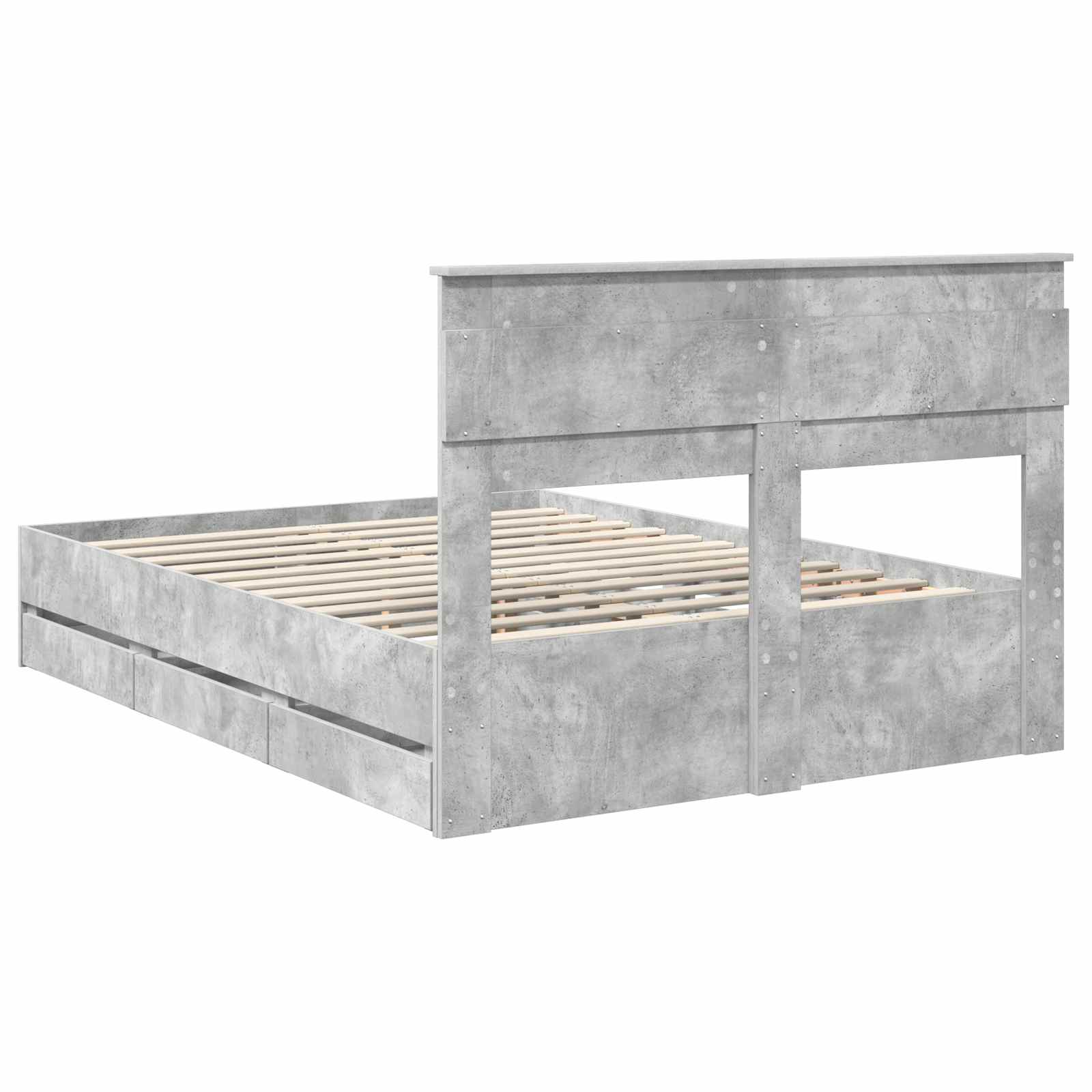 Voodi raam sahtliga peaga Betoonhall 150 x 200 cm Inseneripuit 148 Kõik vajalik sinu aeda ja koju! Voodi raam sahtliga peaga Betoonhall 150 x 200 cm Inseneripuit - Image 10