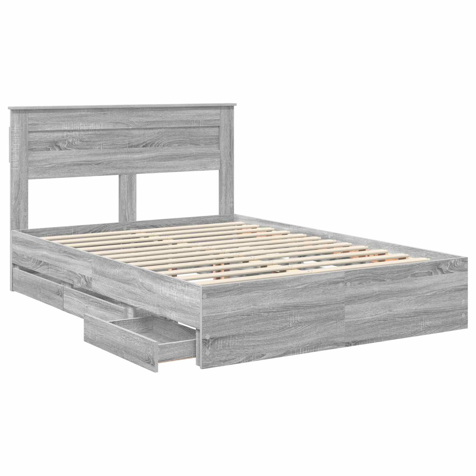 Voodi raam sahtliga peaga Hall Sonoma 150 x 200 cm Inseneripuit 120 Kõik vajalik sinu aeda ja koju! Voodi raam sahtliga peaga Hall Sonoma 150 x 200 cm Inseneripuit - Image 5