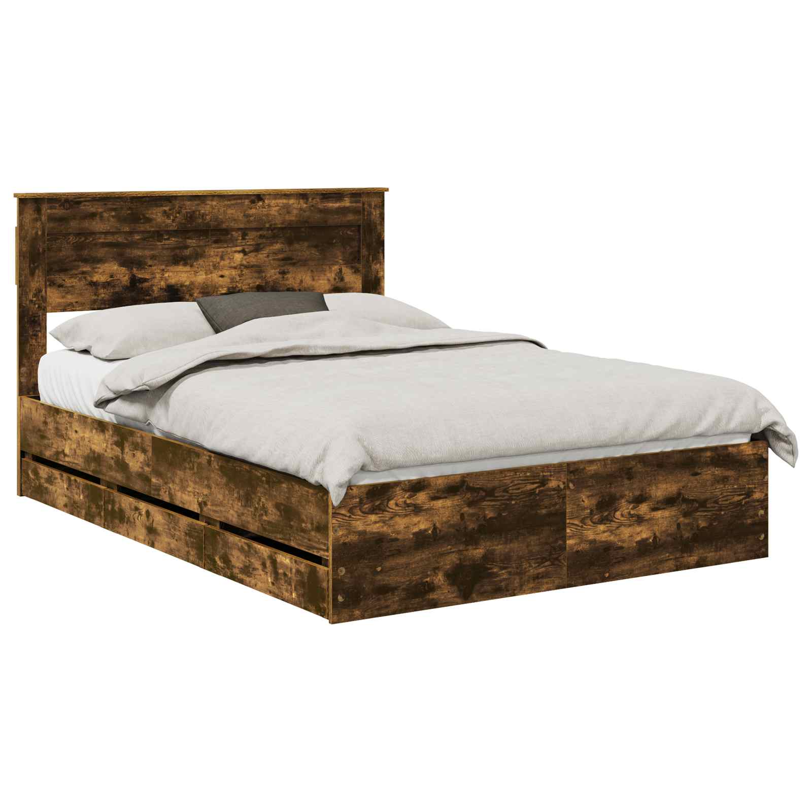 Voodi raam sahtliga Suitsetatud tamm 140 x 200 cm Inseneripuit 163 Kõik vajalik sinu aeda ja koju! Voodi raam sahtliga Suitsetatud tamm 140 x 200 cm Inseneripuit - Image 2