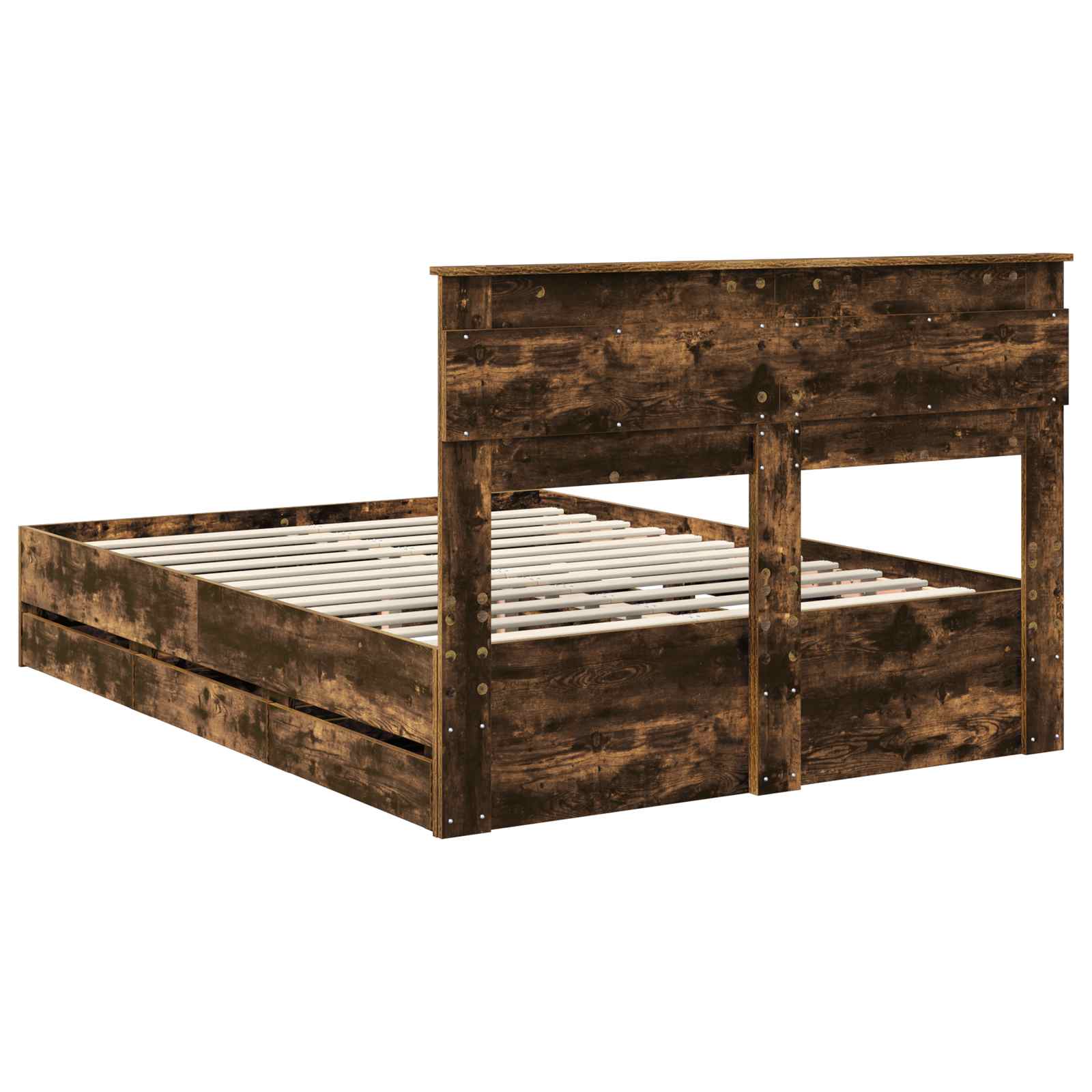 Voodi raam sahtliga Suitsetatud tamm 140 x 200 cm Inseneripuit 171 Kõik vajalik sinu aeda ja koju! Voodi raam sahtliga Suitsetatud tamm 140 x 200 cm Inseneripuit - Image 10