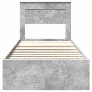 Rám postele s čelo Betonově šedá 90 x 200 cm Inženýrské dřevo - obrázek 8