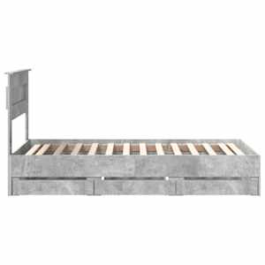 Rám postele s čelo Betonově šedá 90 x 200 cm Inženýrské dřevo - obrázek 9