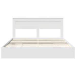 Postel s úložným prostorem Bílá 180 x 200 cm kompozitní dřevo - obrázek 8