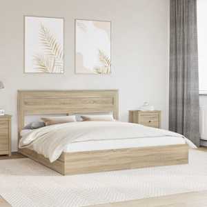 Postel s úložným prostorem s čelo Sonoma dub 180 x 200 cm - obrázek 1