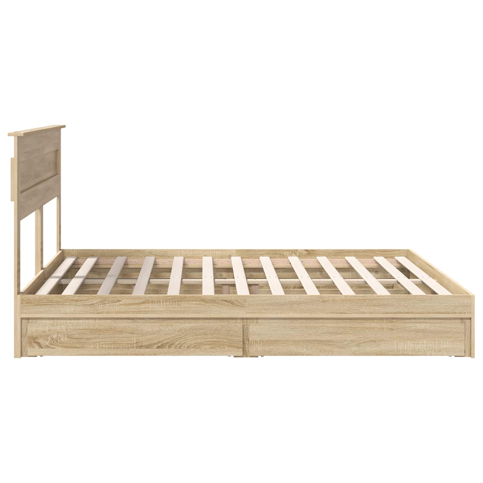Opslag bed met lade Sonoma Eiken 180 x 200 cm Bewerkt hout | luizaXL | Dé meubelwinkel voor elk interieur Opslag bed met lade Sonoma Eiken 180 x 200 cm Bewerkt hout - Afbeelding 9