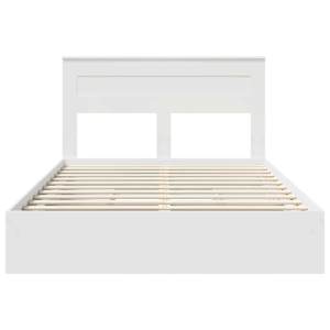 Postel s úložným prostorem Bílá 160 x 200 cm kompozitní dřevo - obrázek 8