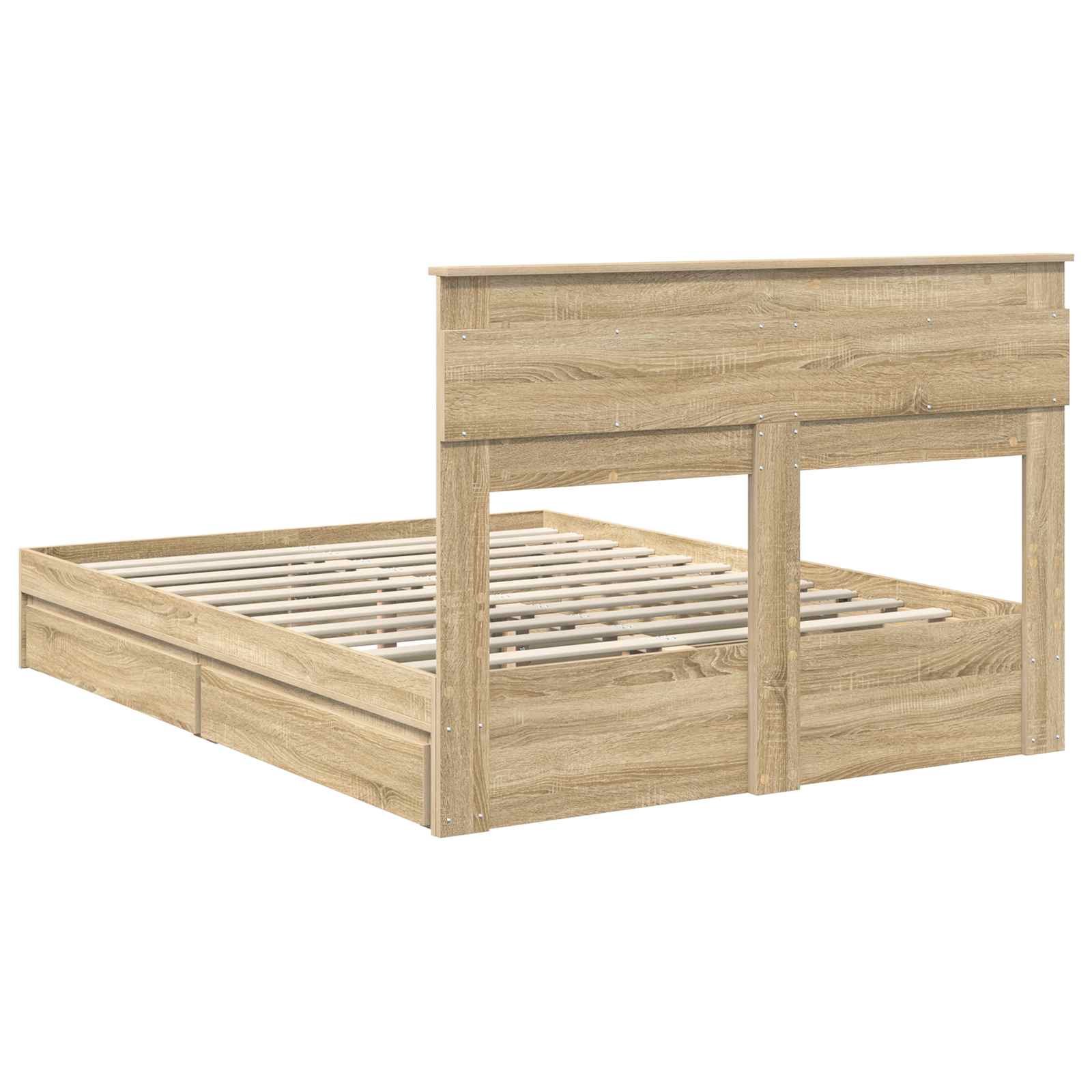 Opslag bed met lade Sonoma Eiken 160 x 200 cm Bewerkt hout | luizaXL | Dé meubelwinkel voor elk interieur Opslag bed met lade Sonoma Eiken 160 x 200 cm Bewerkt hout - Afbeelding 10