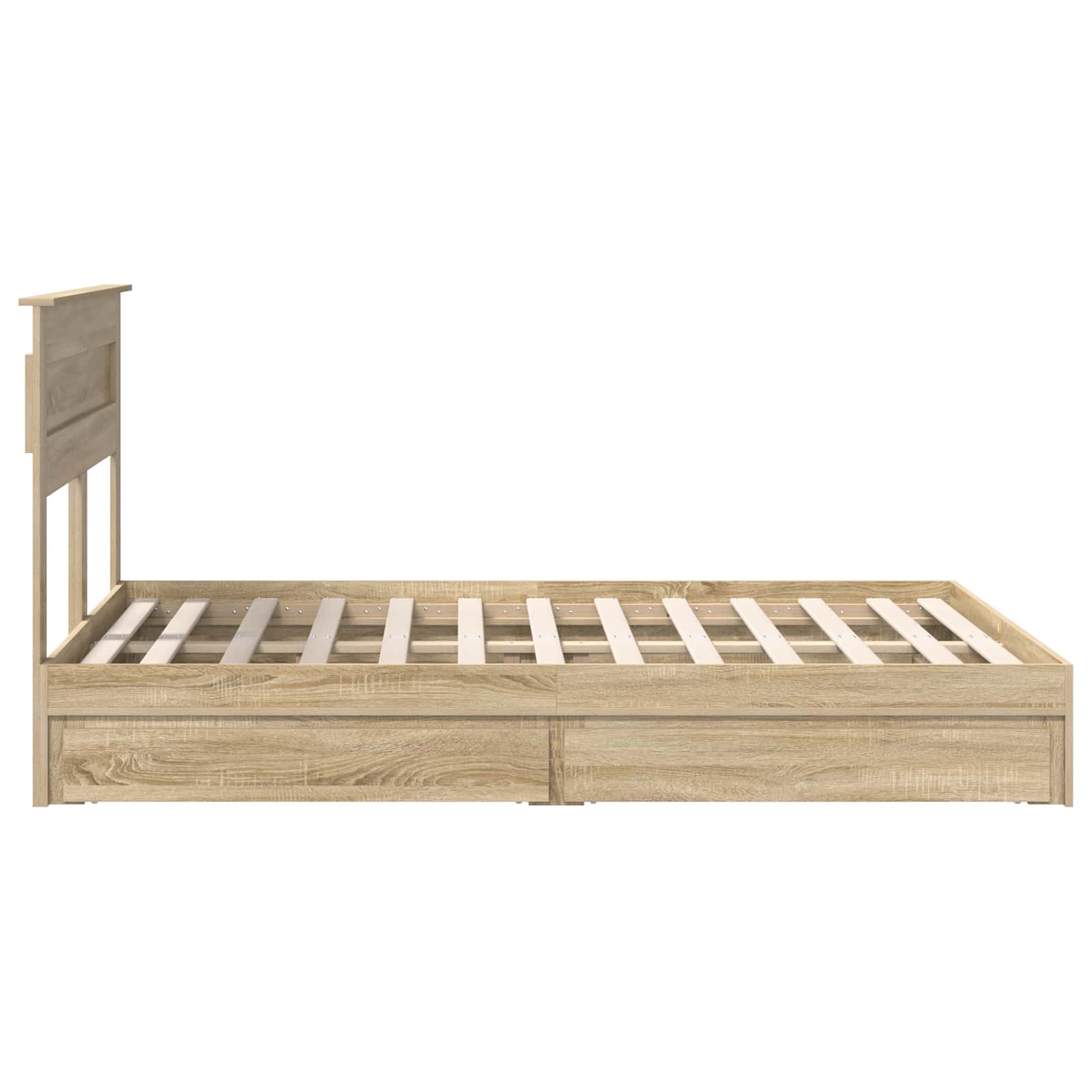Opslag bed met lade Sonoma Eiken 160 x 200 cm Bewerkt hout | luizaXL | Dé meubelwinkel voor elk interieur Opslag bed met lade Sonoma Eiken 160 x 200 cm Bewerkt hout - Afbeelding 9