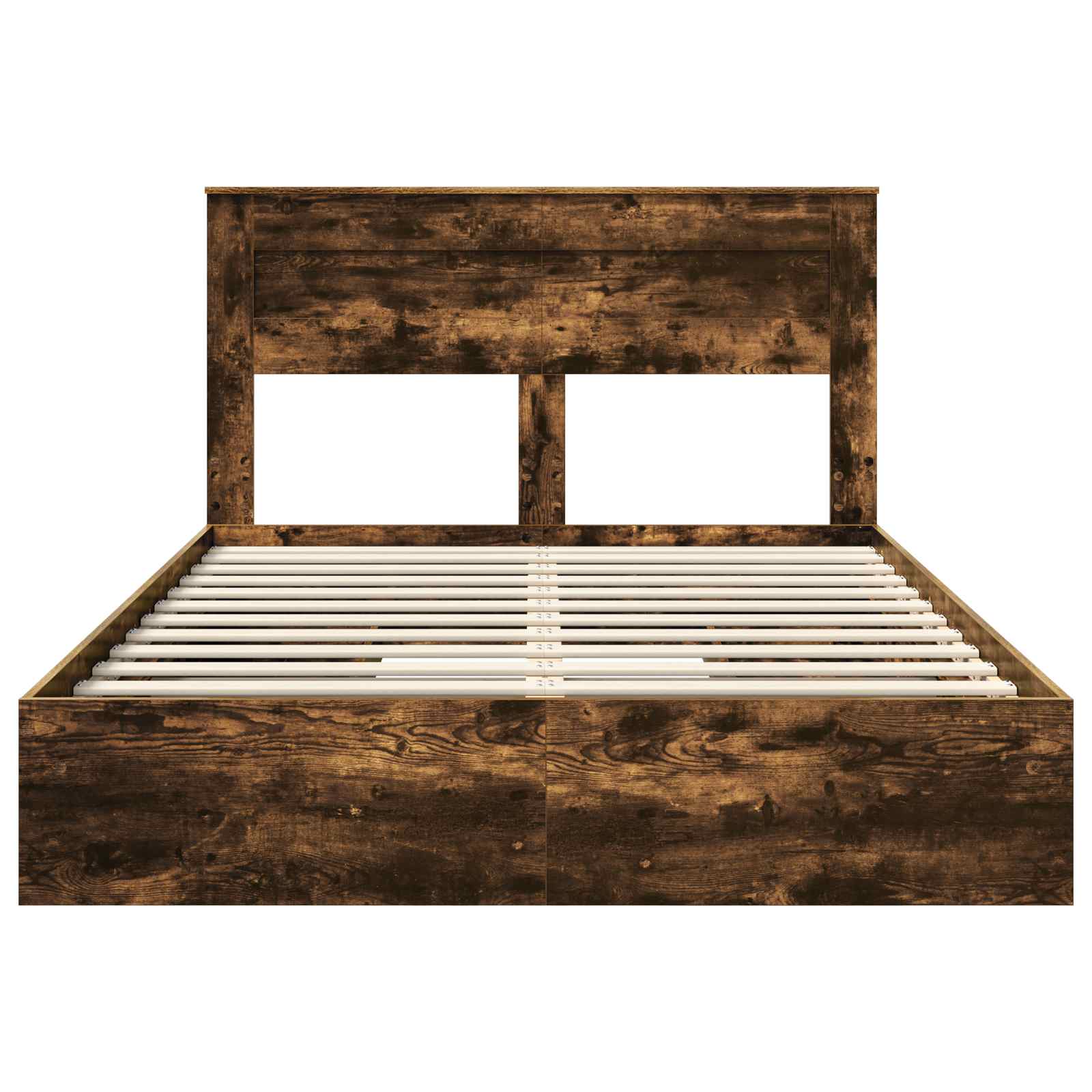 Opslag bed met lade Gerookt eiken 160 x 200 cm Bewerkt hout | luizaXL | Dé meubelwinkel voor elk interieur Opslag bed met lade Gerookt eiken 160 x 200 cm Bewerkt hout - Afbeelding 8
