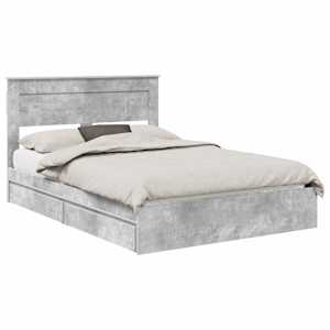 Postel s úložným prostorem s čelo Betonově šedá 140 x 190 cm - obrázek 2