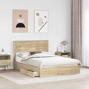 Postel s úložným prostorem s čelo Sonoma dub 140 x 200 cm - obrázek 3