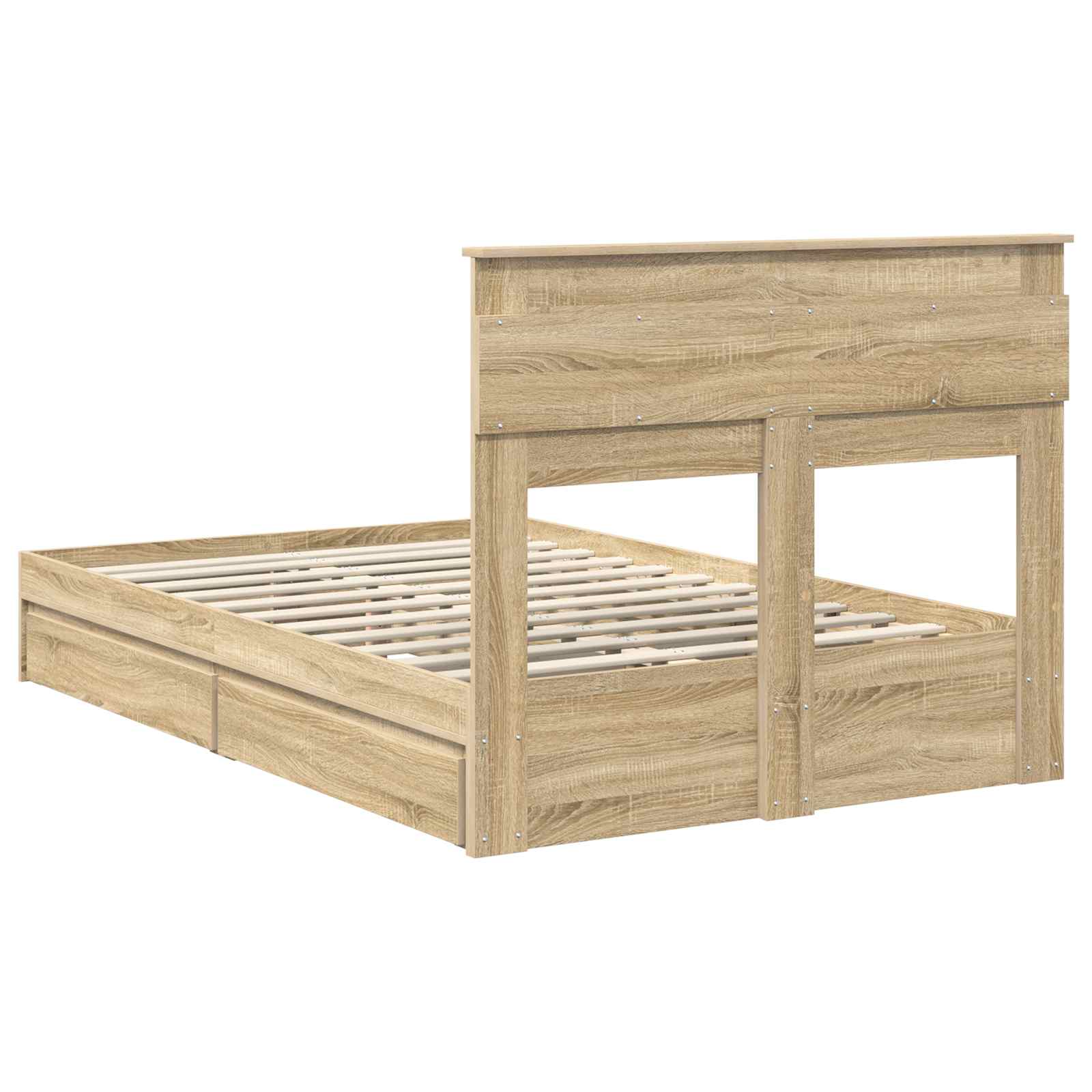 Opslag bed met lade Sonoma Eiken 135 x 190 cm Bewerkt hout | luizaXL | Dé meubelwinkel voor elk interieur Opslag bed met lade Sonoma Eiken 135 x 190 cm Bewerkt hout - Afbeelding 10